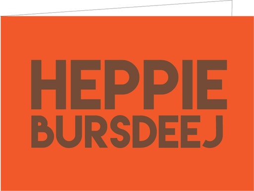 [WM170] Heppie Bursdeej(KOPERFOLIE)(DORURE CUIVRE)