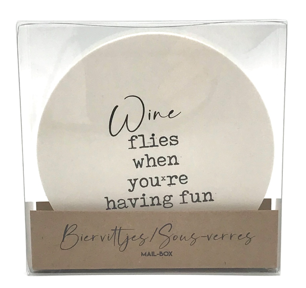 Bierviltje Wine flies when you're having fun