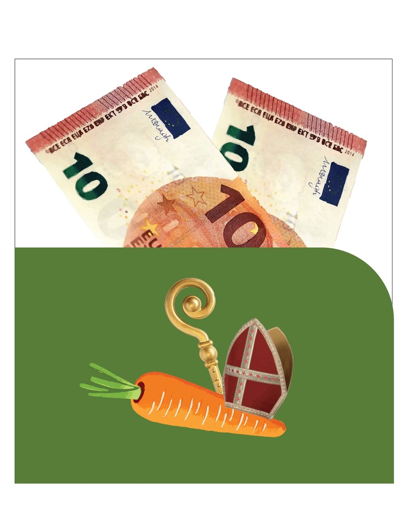 moneykaart Sint/Saint Nicolas blanco