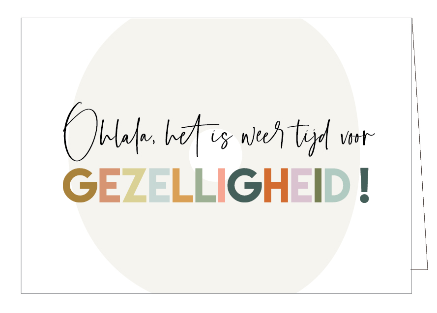 Ohlala, het is weer tijd voor gezelligheid
