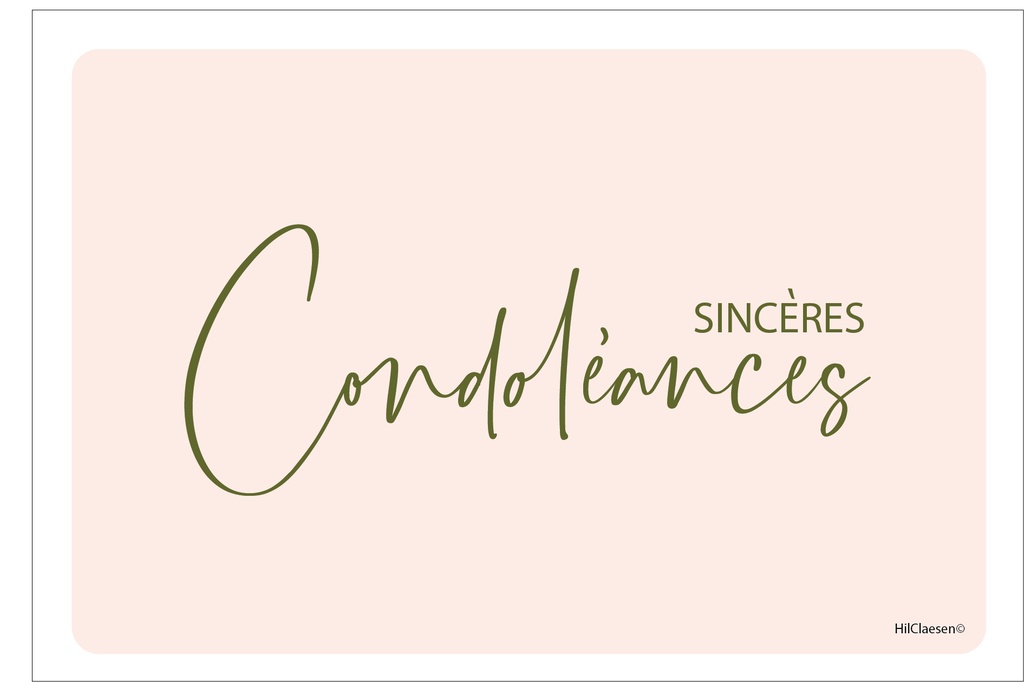 Sincères Condoléances