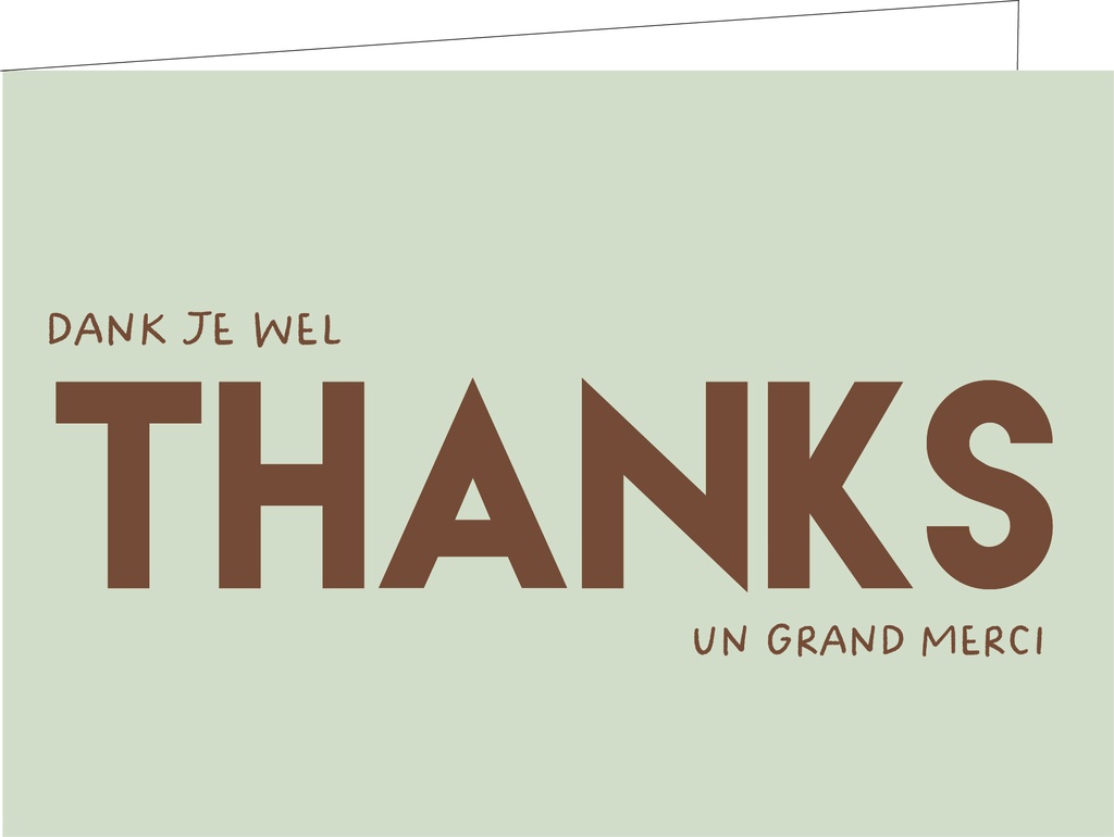 Thanks, dank je wel, un grand merci (KOPERFOLIE)(DORURE CUIVRE)
