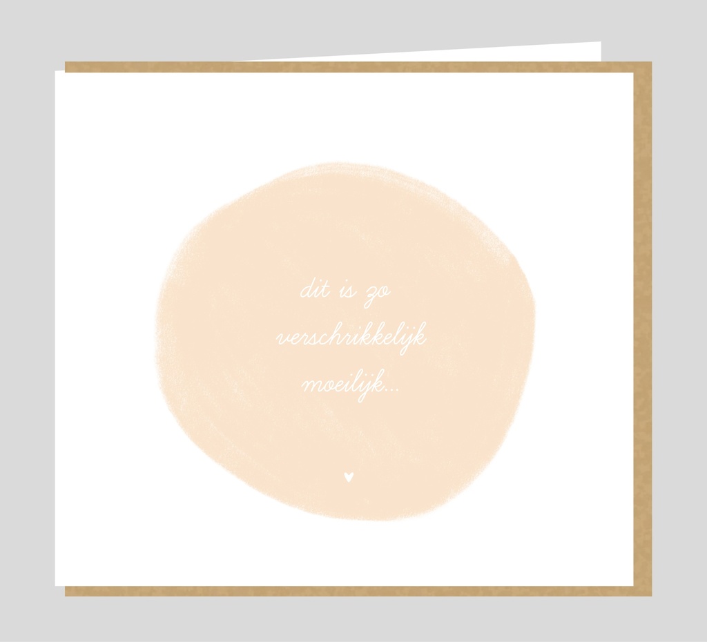 Dit is zo verschrikkelijk moeilijk