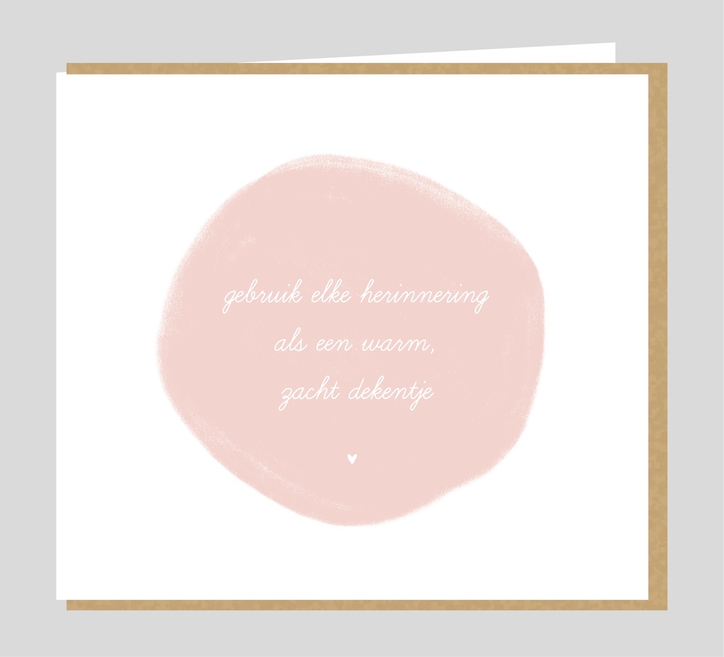 Gebruik elke herinnering als een warm zacht dekentje