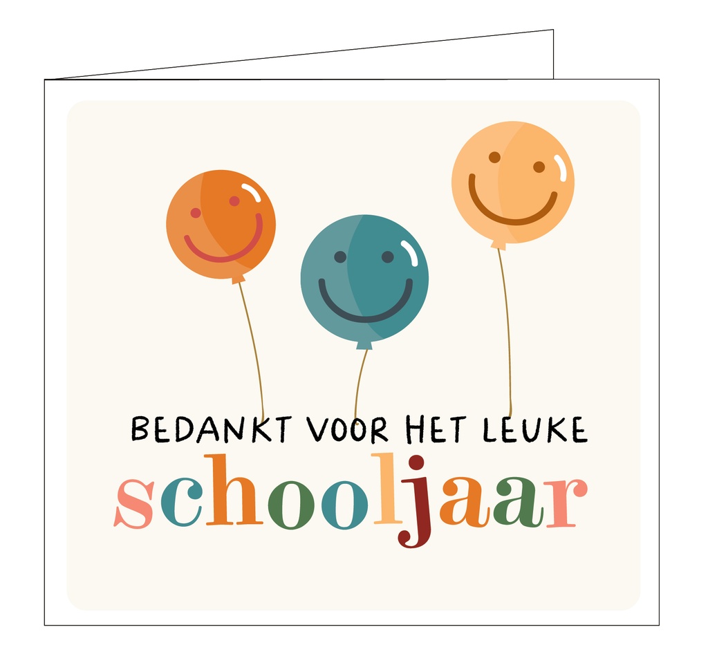 Bedankt voor het leuke schooljaar