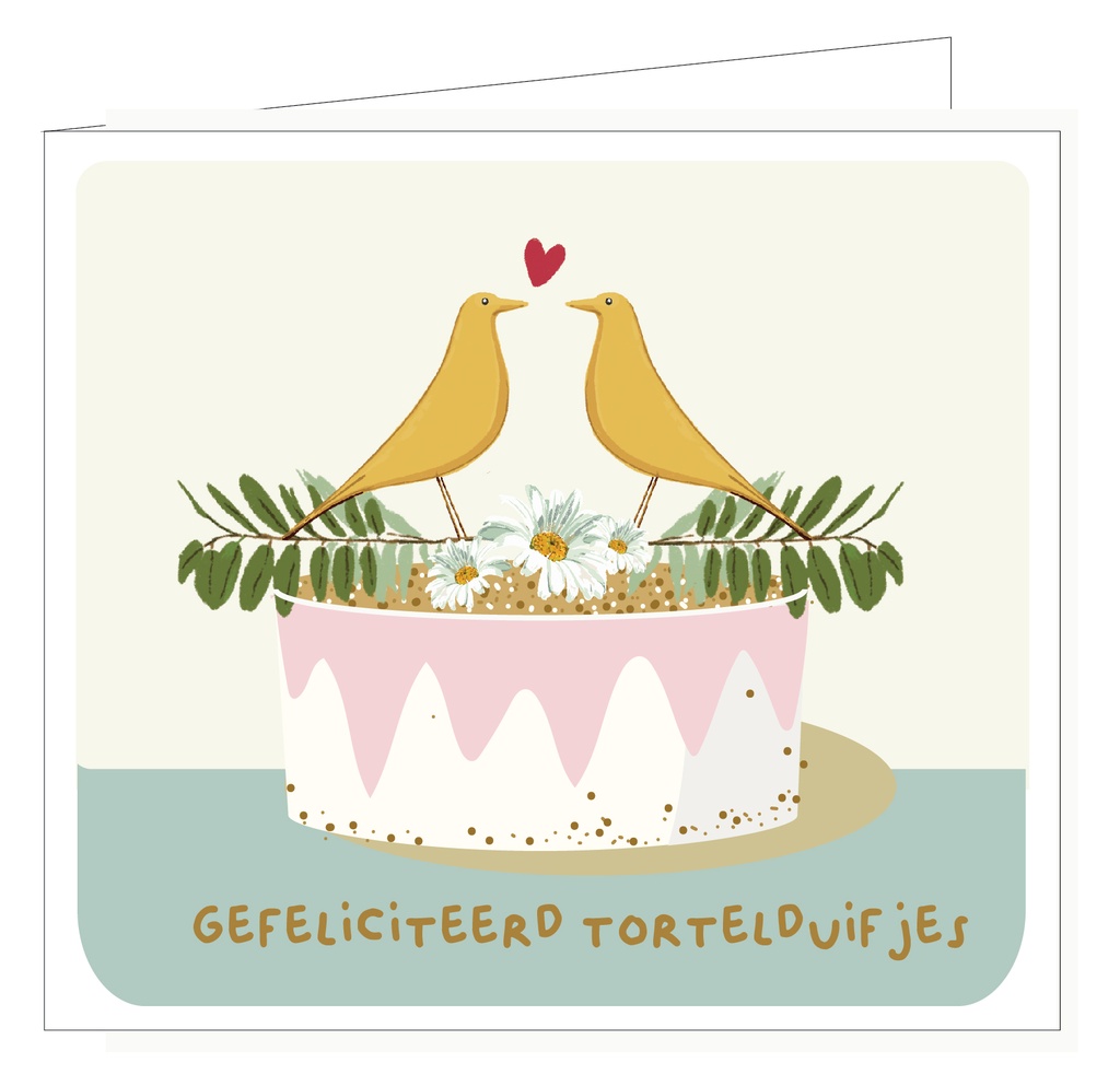 Gefeliciteerd tortelduifjes