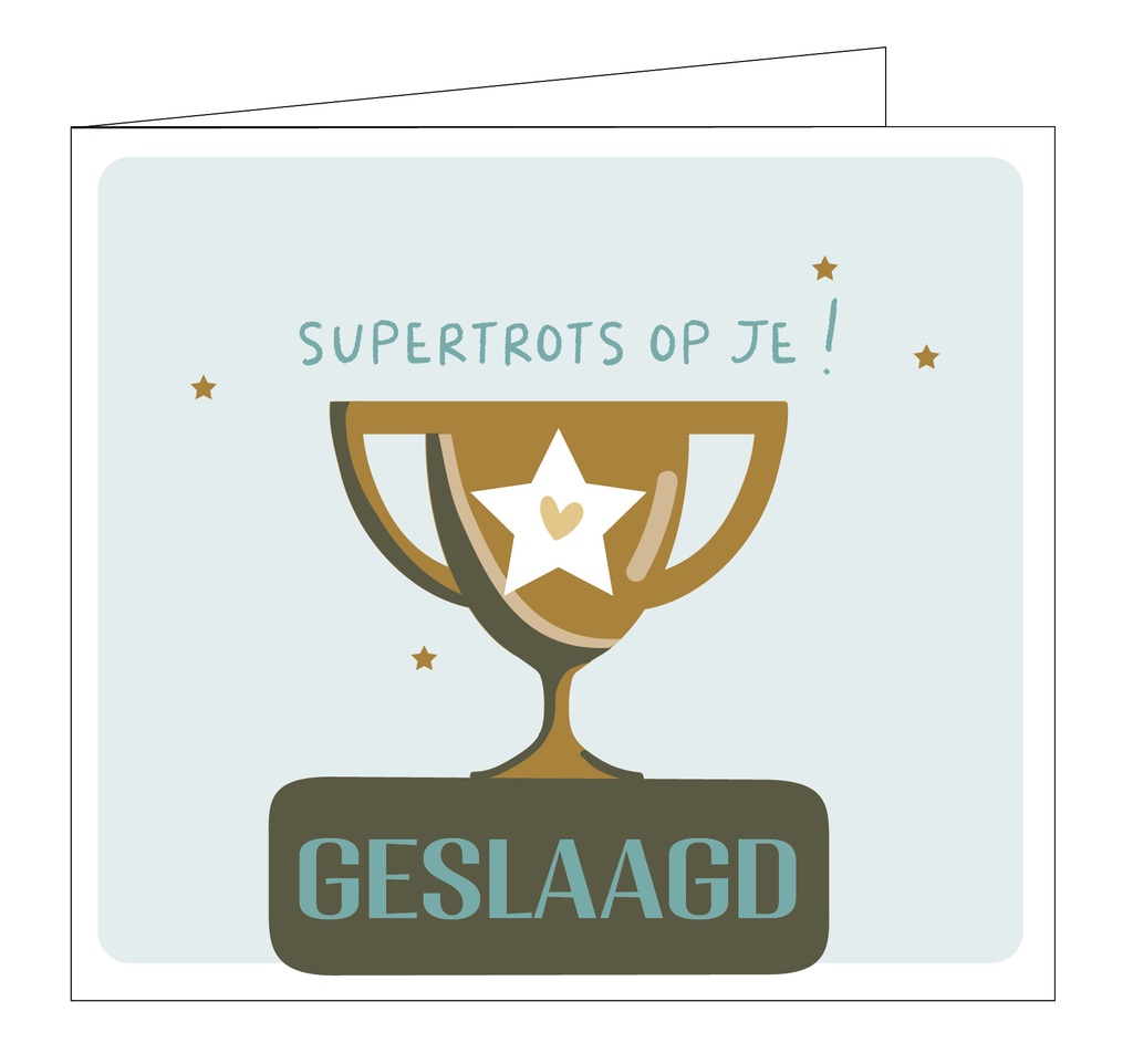 Geslaagd ! Supertrots op je !