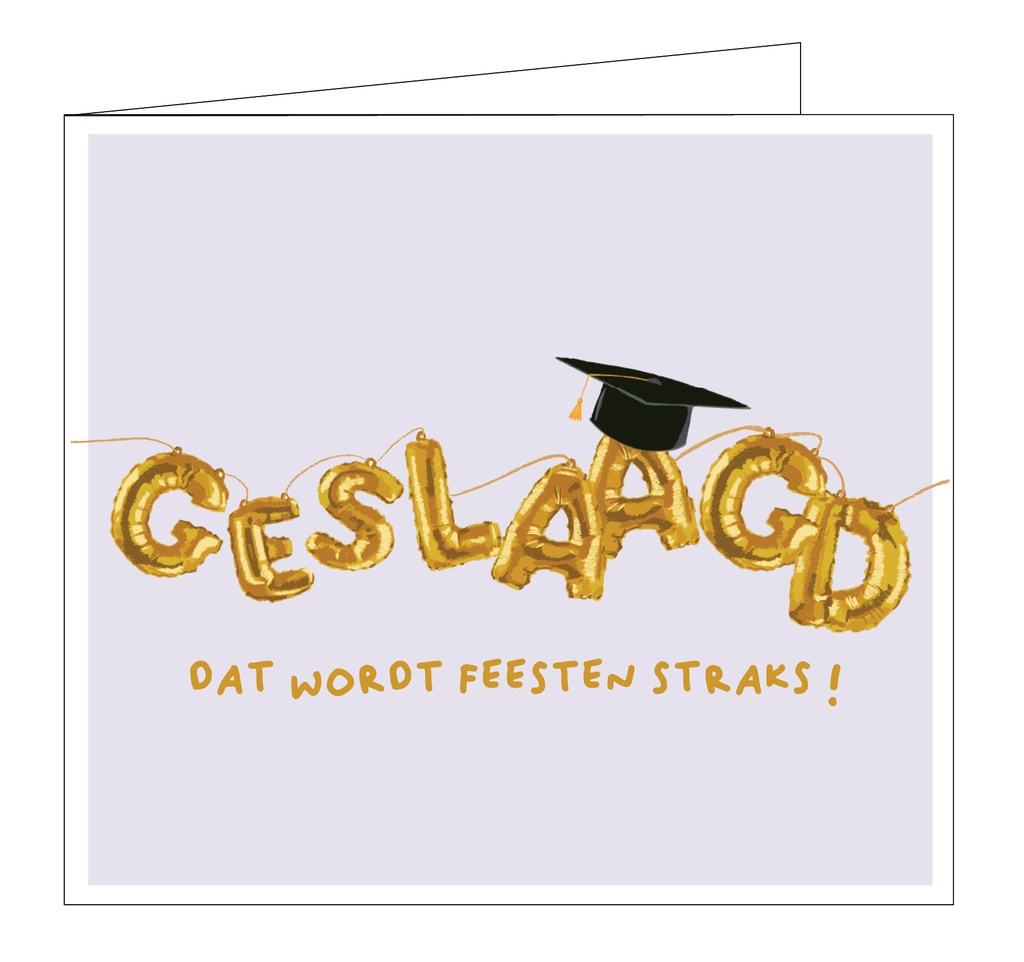 Geslaagd ! Dat wordt feesten straks