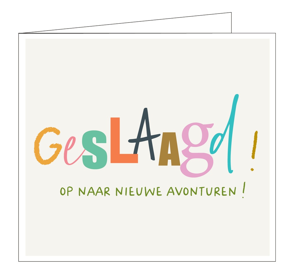 Geslaagd ! Op naar nieuwe avonturen