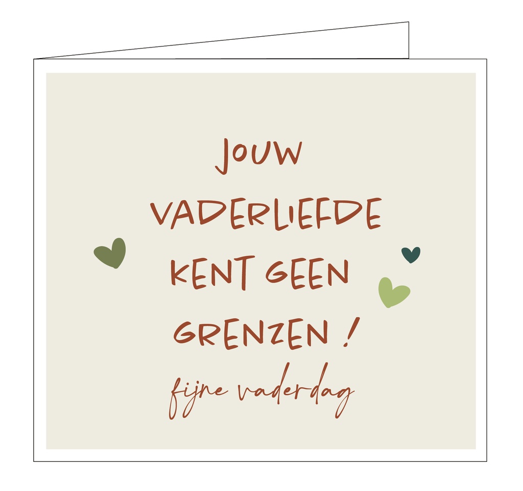 Jouw vaderliefde kent geen grenzen...fijne vaderdag