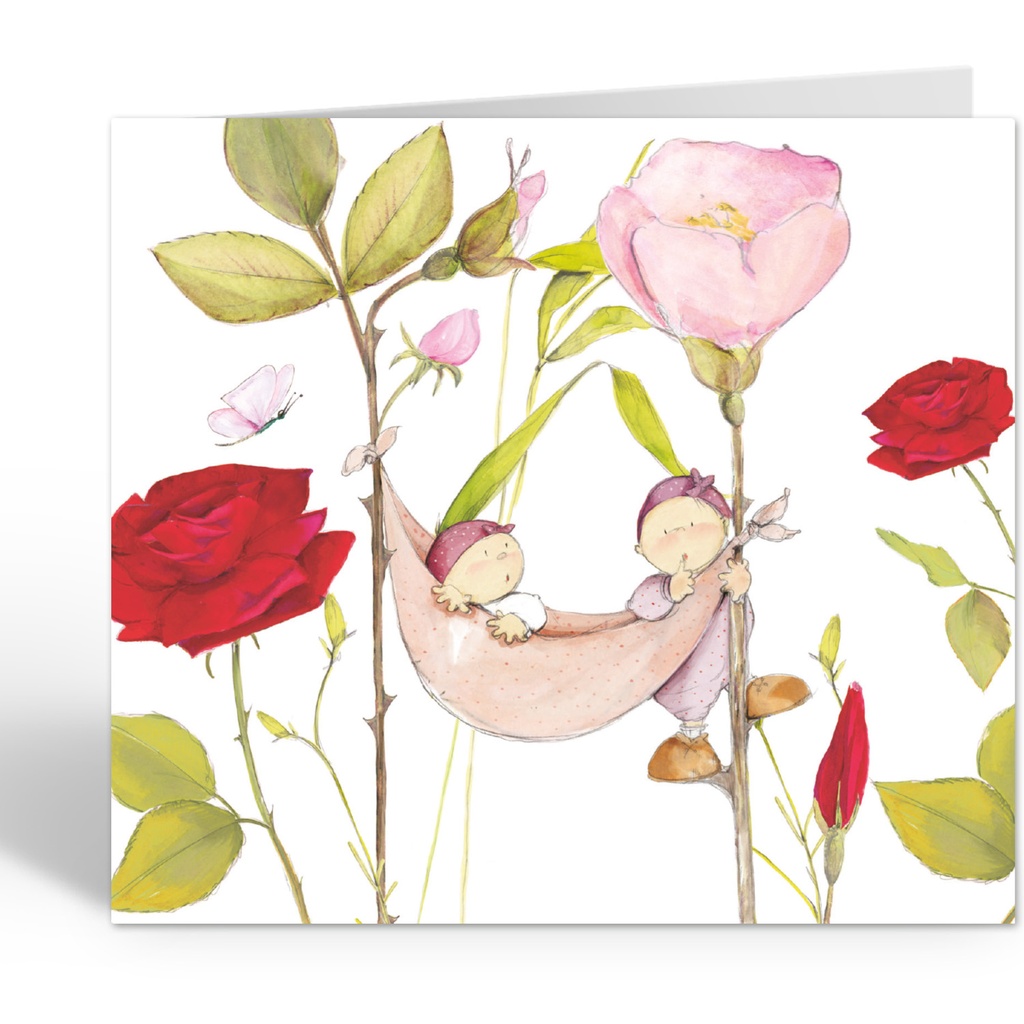 Hangmat in de bloemen