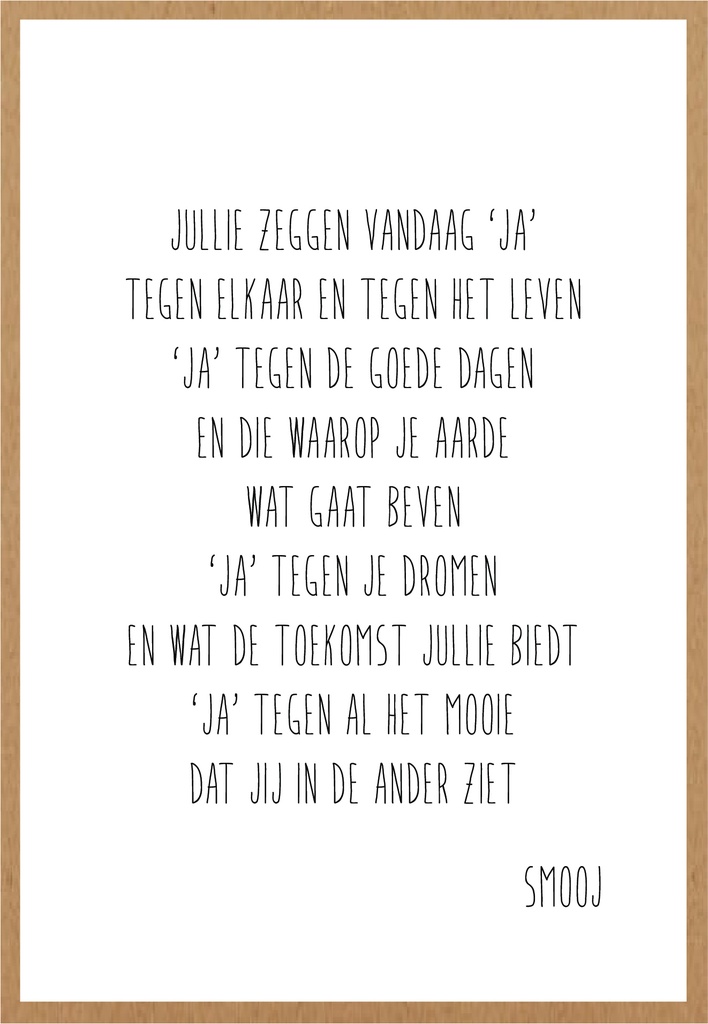 Jullie zeggen vandaag 'JA' tegen elkaar