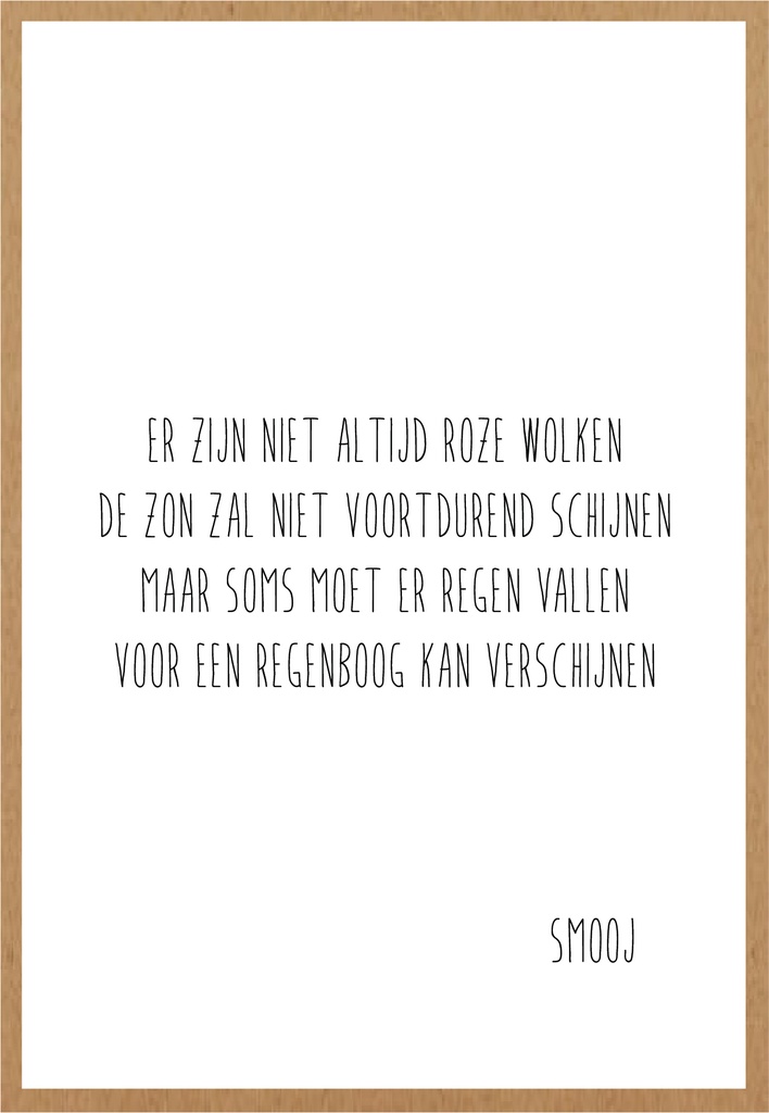 Er zijn niet altijd roze wolken