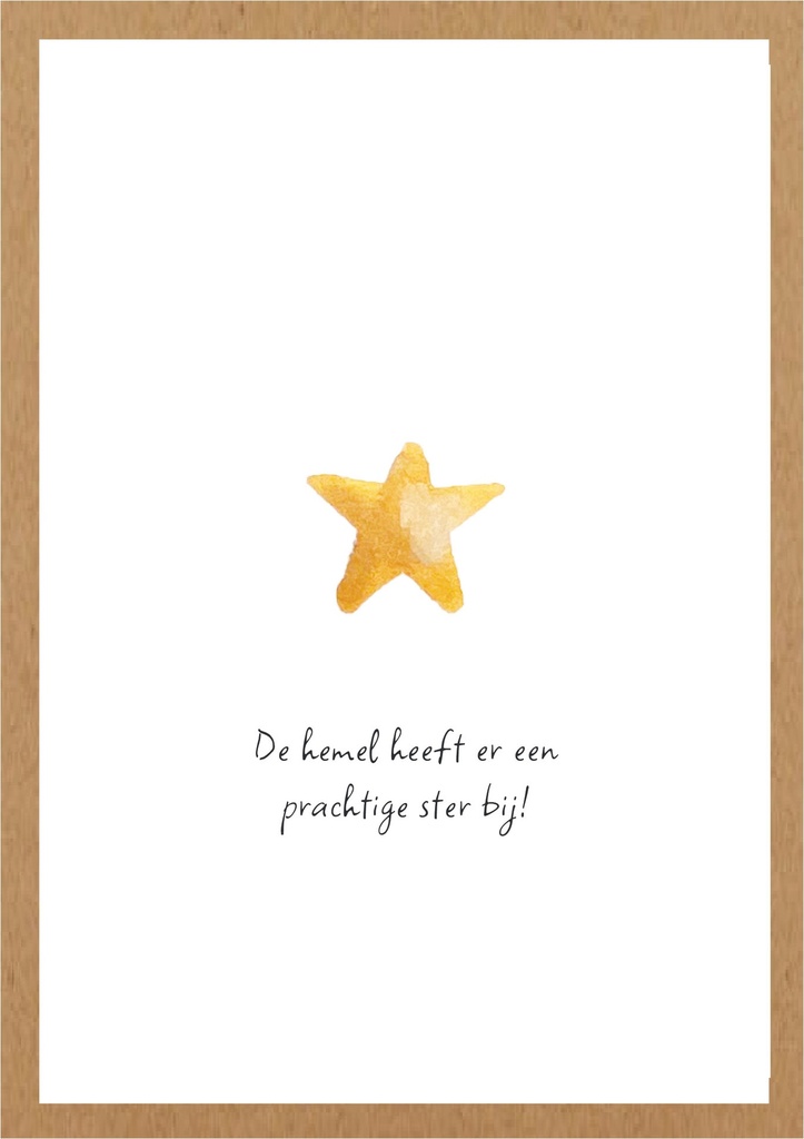 De hemel heeft er een prachtige ster bij