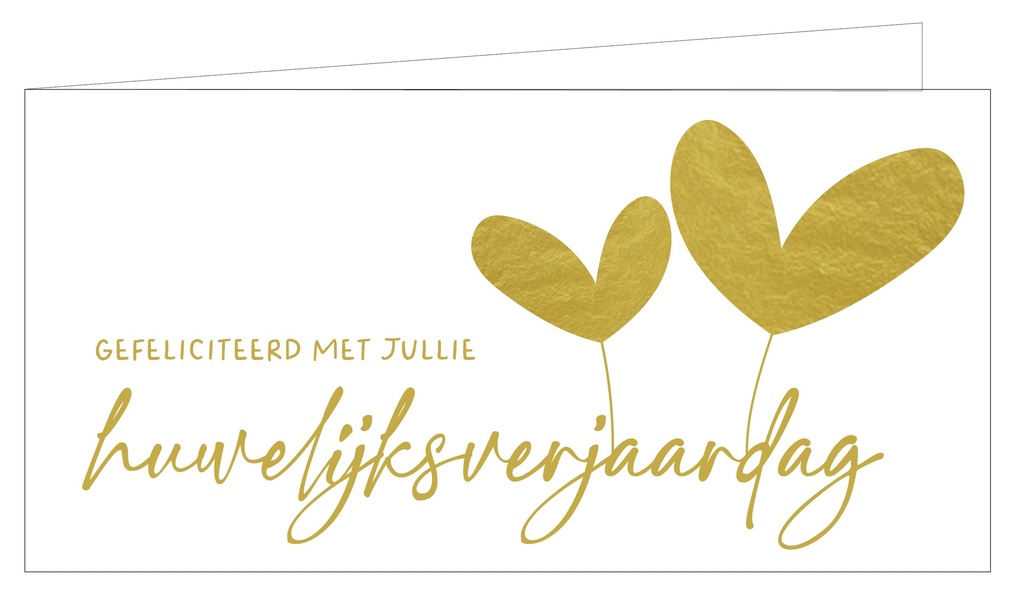 Gefeliciteerd met jullie huwelijksverjaardag