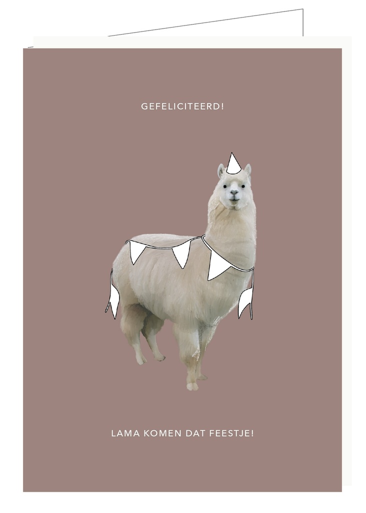 Gefeliciteerd Lama komen dat feestje !