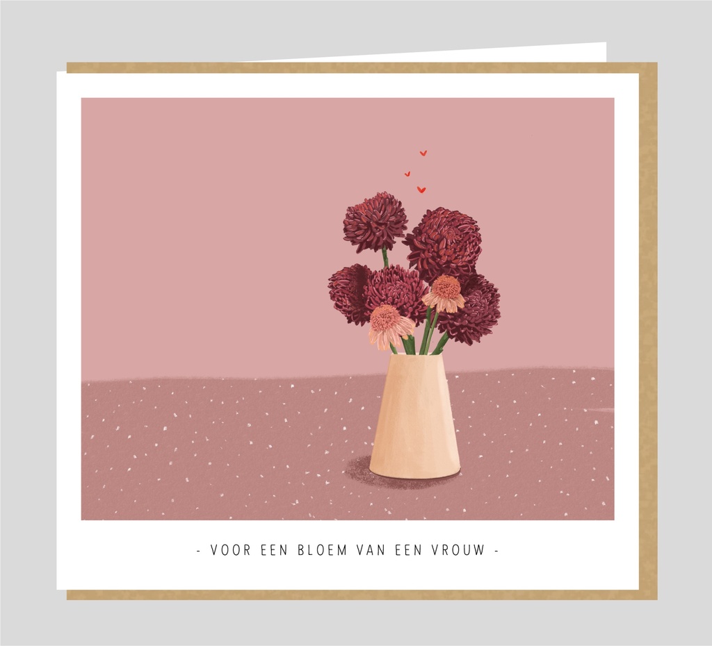 Voor een bloem van een vrouw