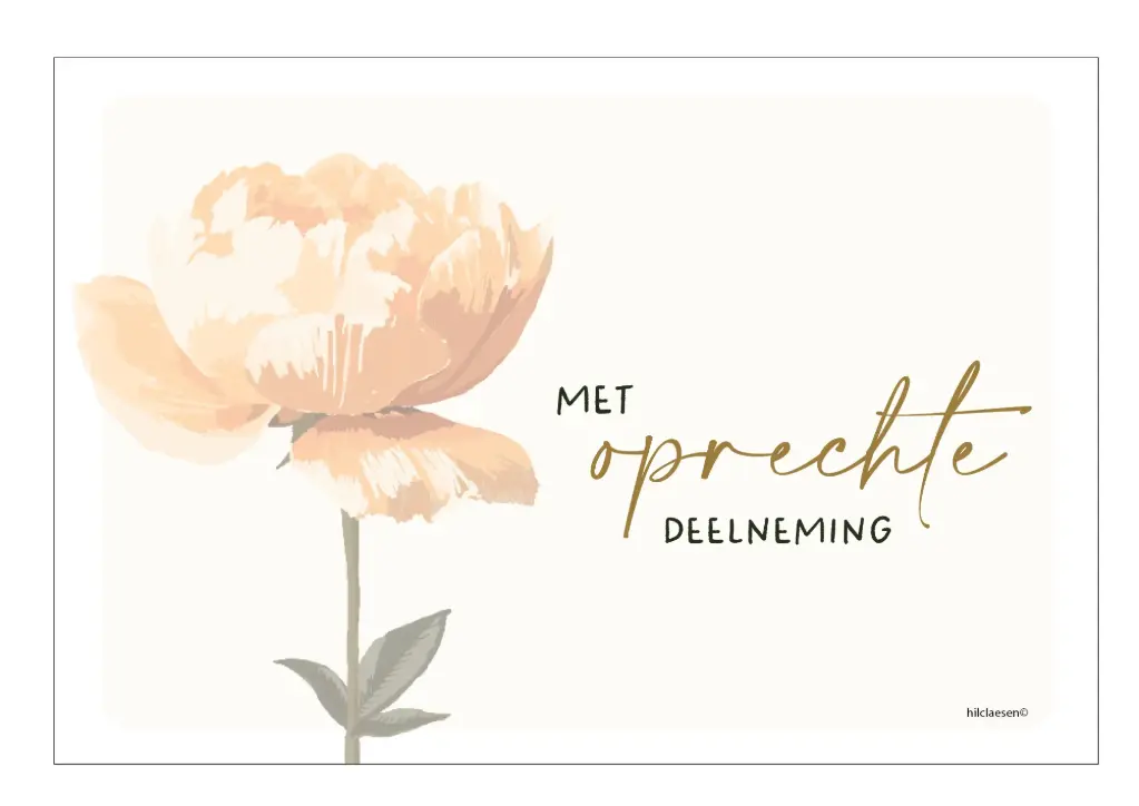 Met oprechte deelneming