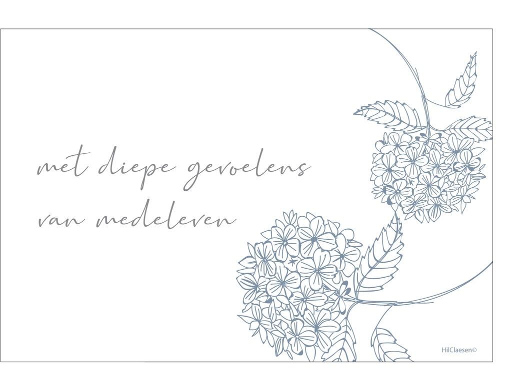 Met diepe gevoelens van medeleven