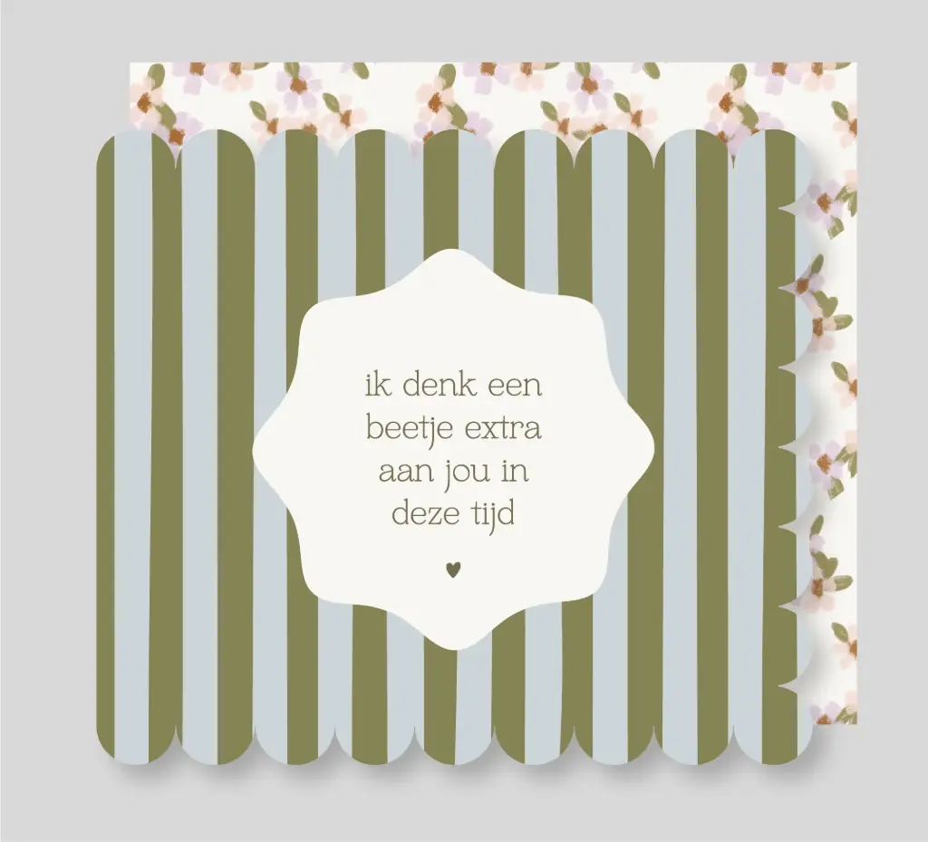 Ik denk een beetje extra aan jou in deze dagen