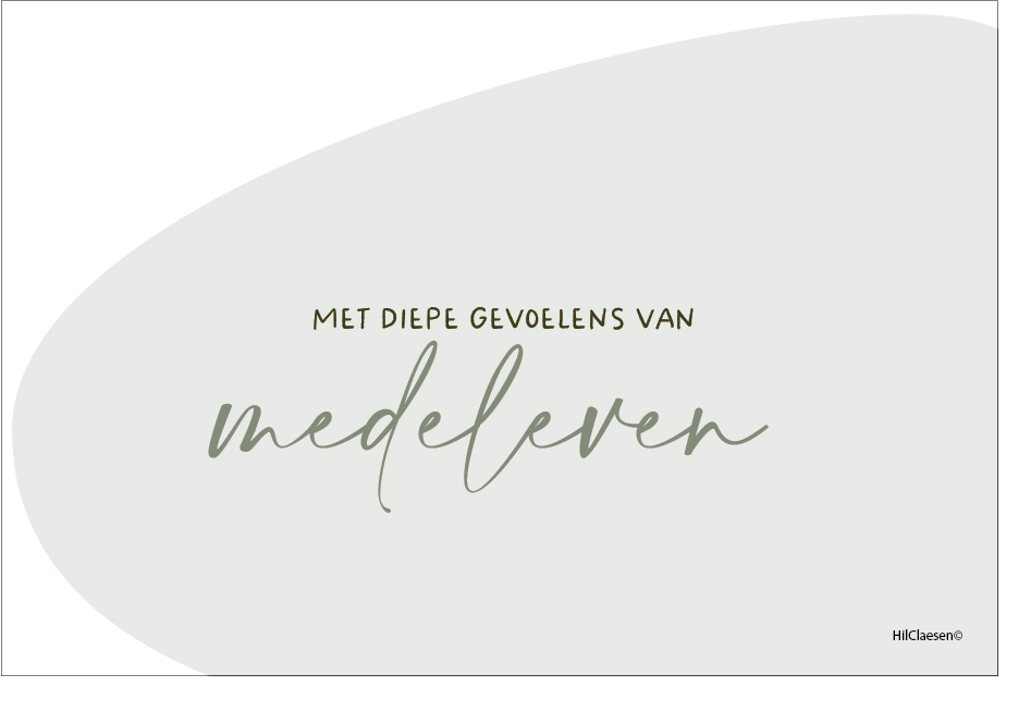 Met diepe gevoelens van medeleven