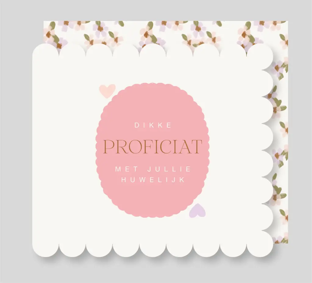 Dikke proficiat met jullie huwelijk