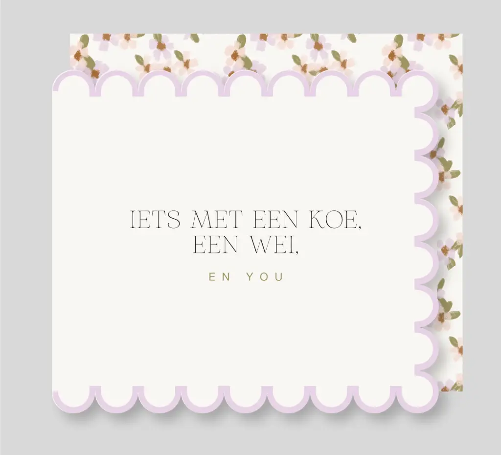 Iets met een koe, een wei en you