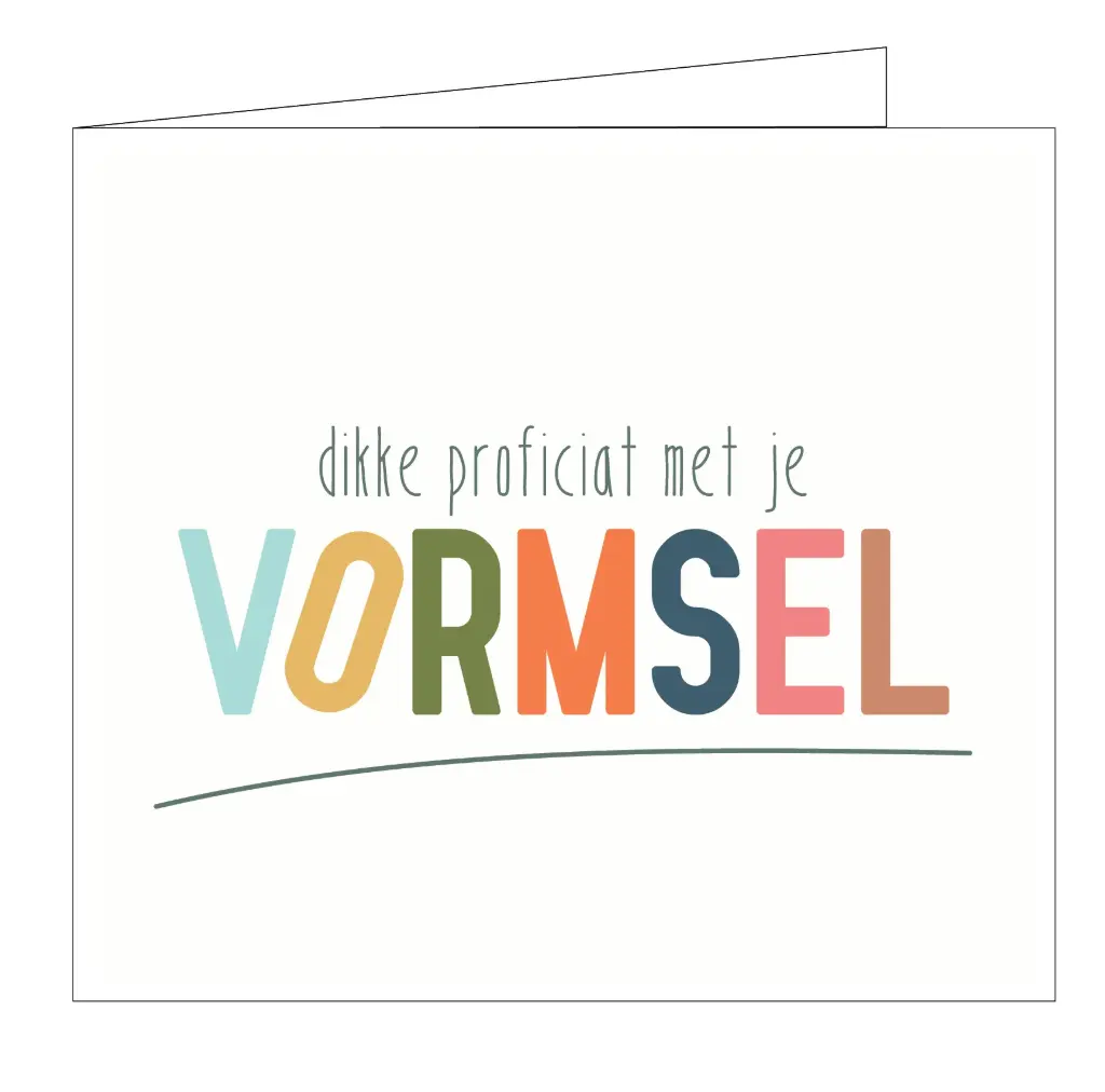 Dikke proficiat met je vormsel
