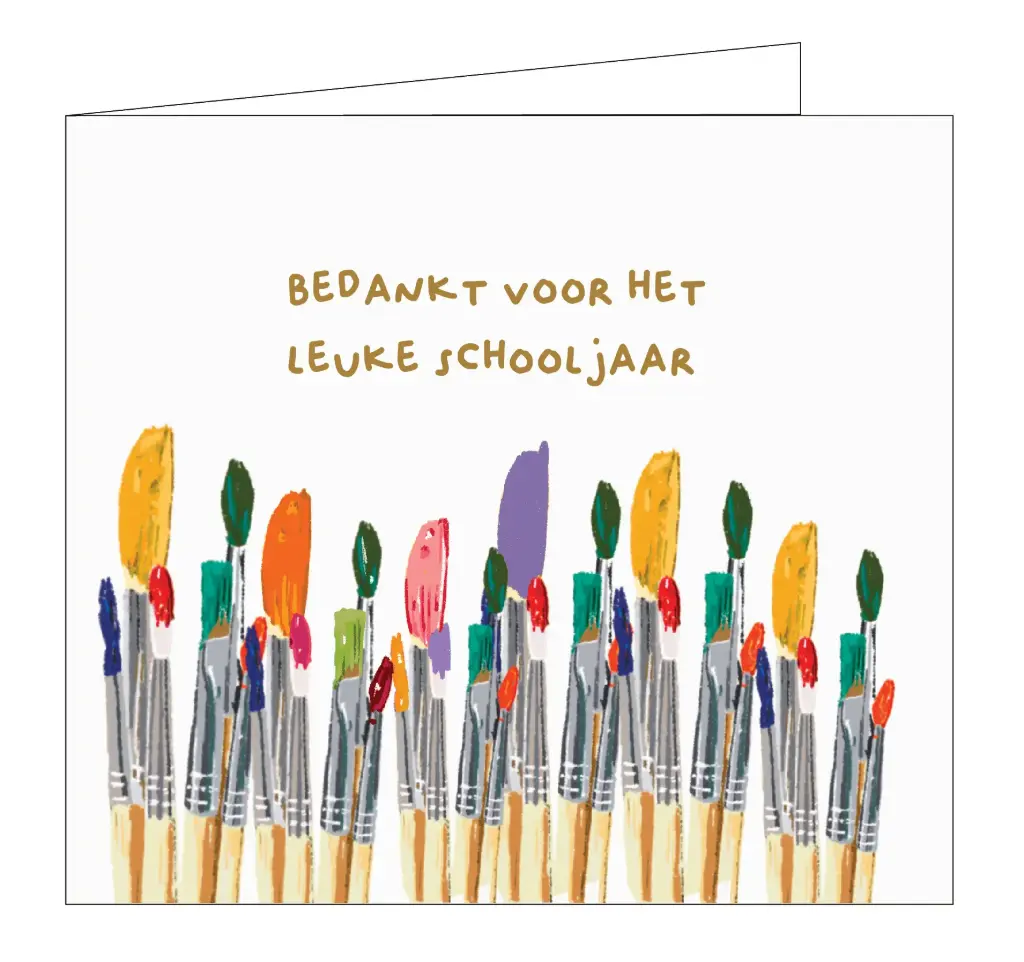 Bedankt voor het leuke schooljaar