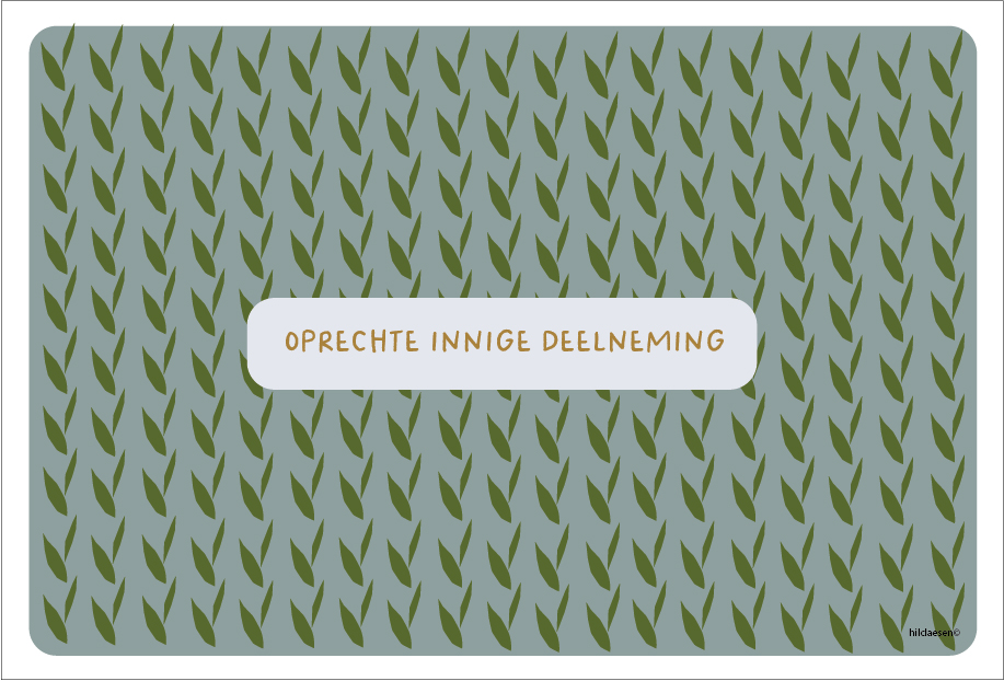 Oprechte innige deelneming