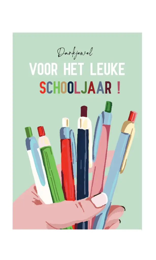 Dankjewel voor het fijne schooljaar