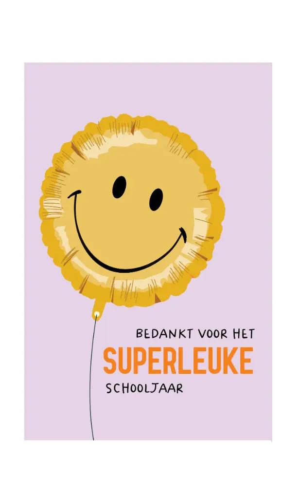 Bedankt voor het superleuke schooljaar