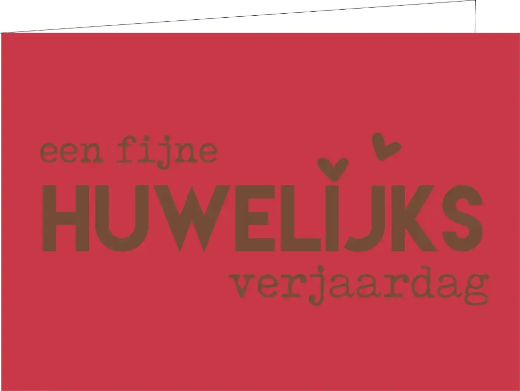 Een fijne huwelijksverjaardag (KOPERFOLIE)