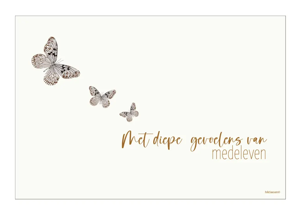 Met diepe gevoelens van medeleven