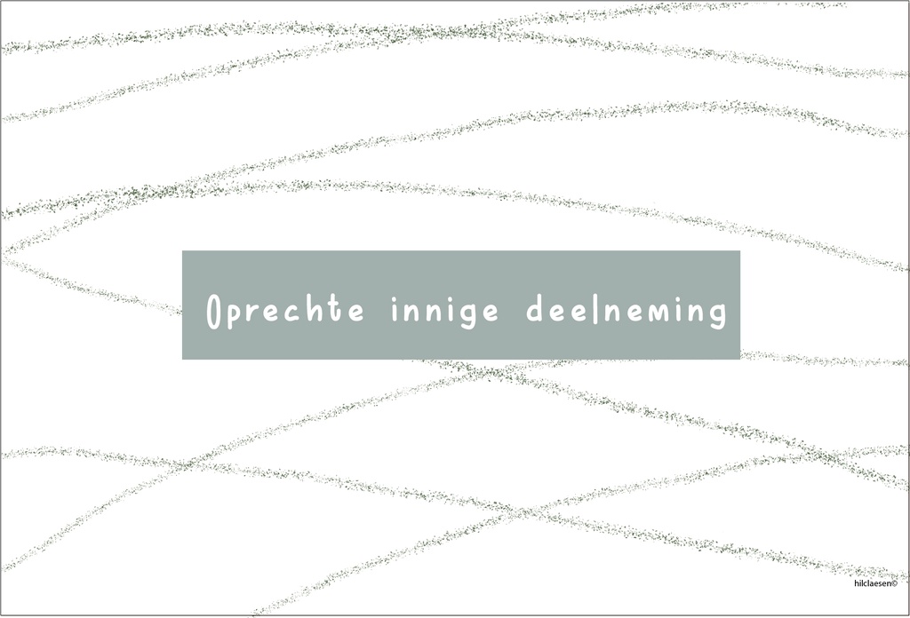 Oprechte innige deelneming