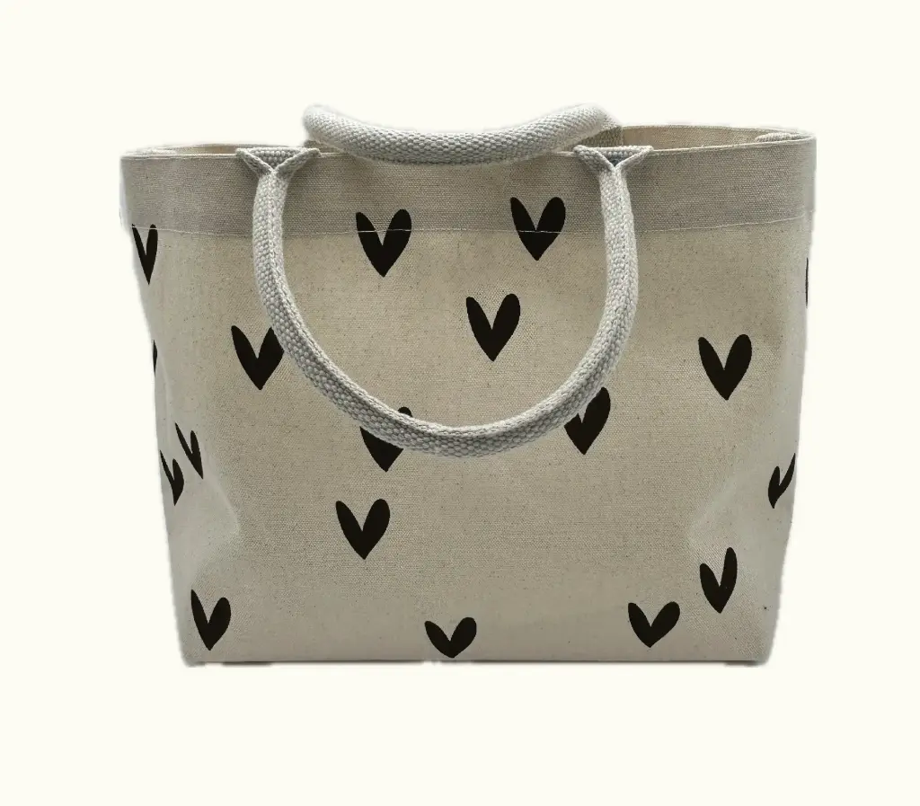 Canvasbag  hartjes/coeurs 320x140x280