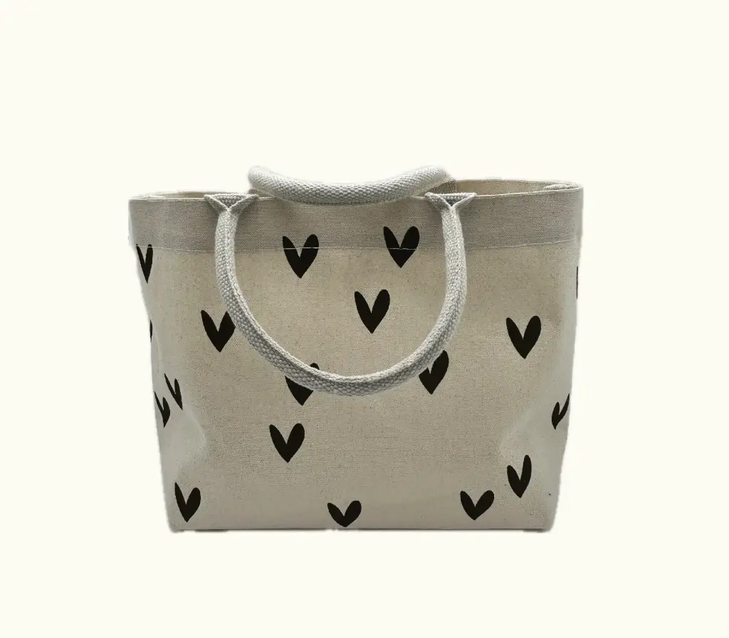 Canvasbag  hartjes/coeurs 320x140x280