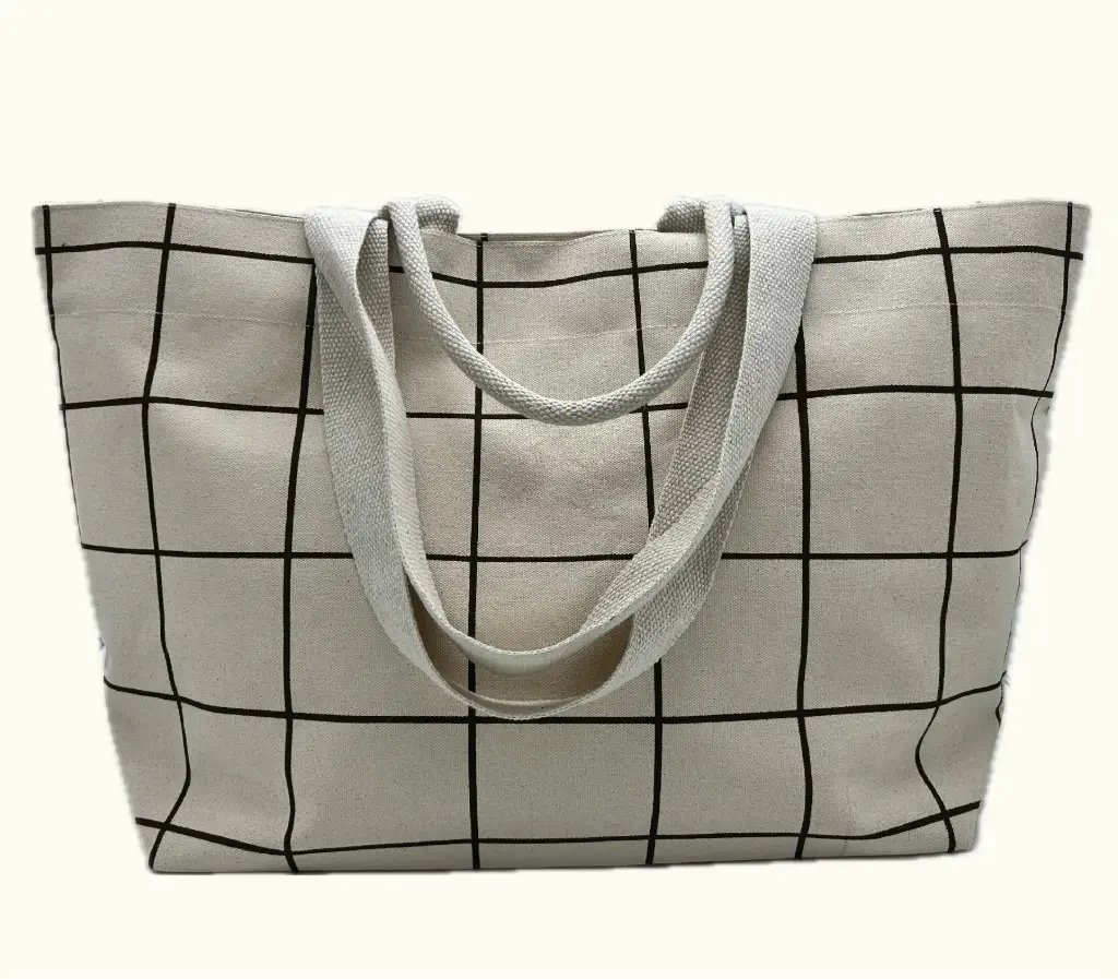 Canvasbag ruiten/carreaux 420x180x350