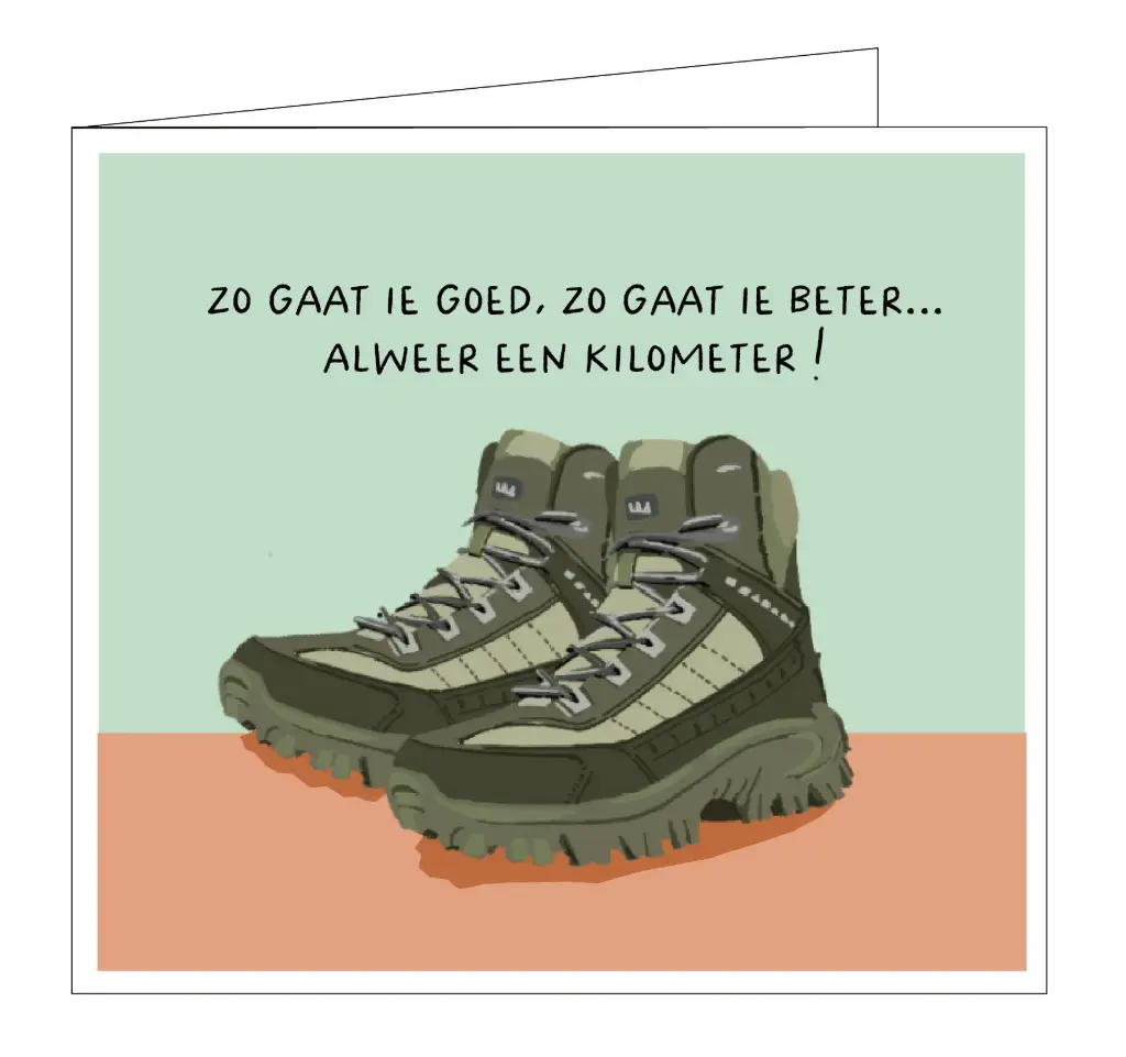 Zo gaat ie goed, zo gaat ie beter, alweer een kilometer