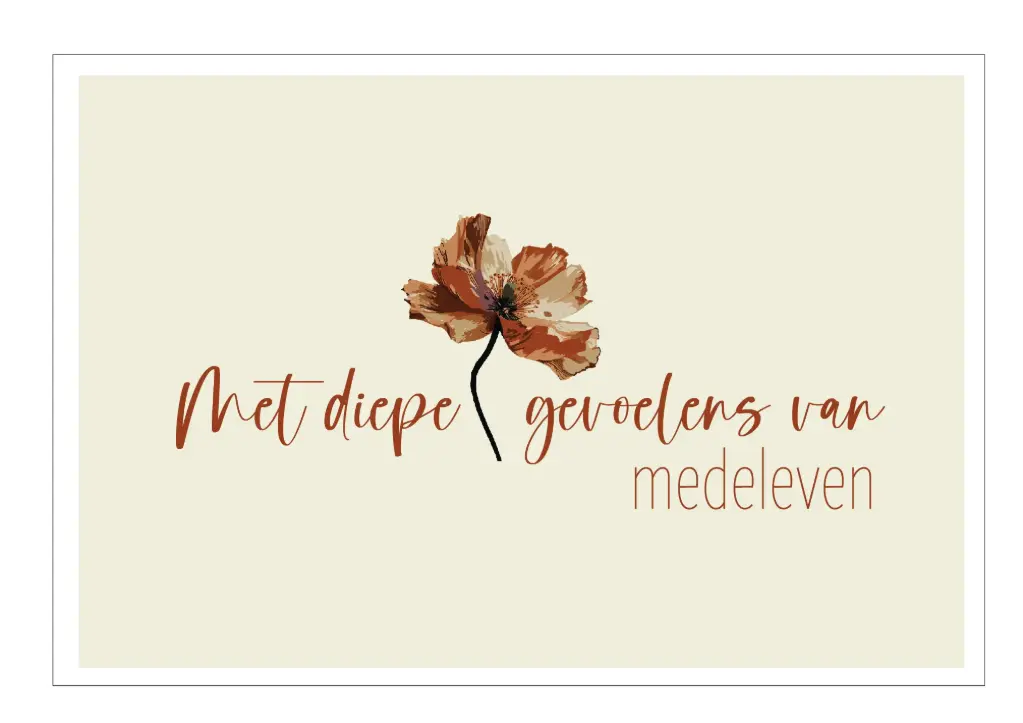 Met diepe gevoelens van medeleven