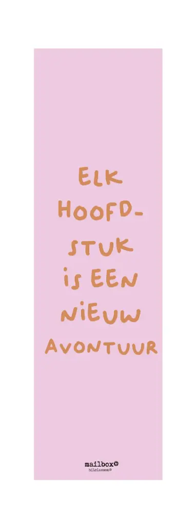 Elk hoofdstuk is een nieuw avontuur