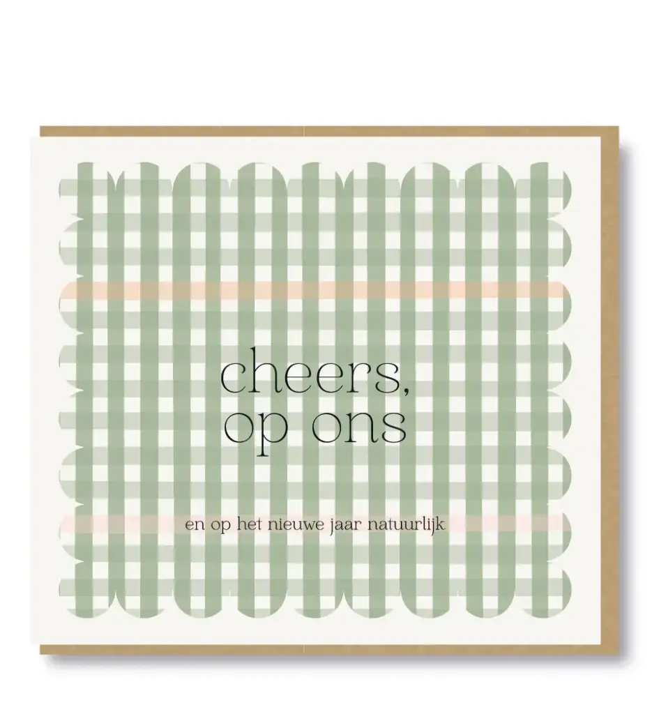 Cheers op ons en op het nieuwe jaar natuurlijk