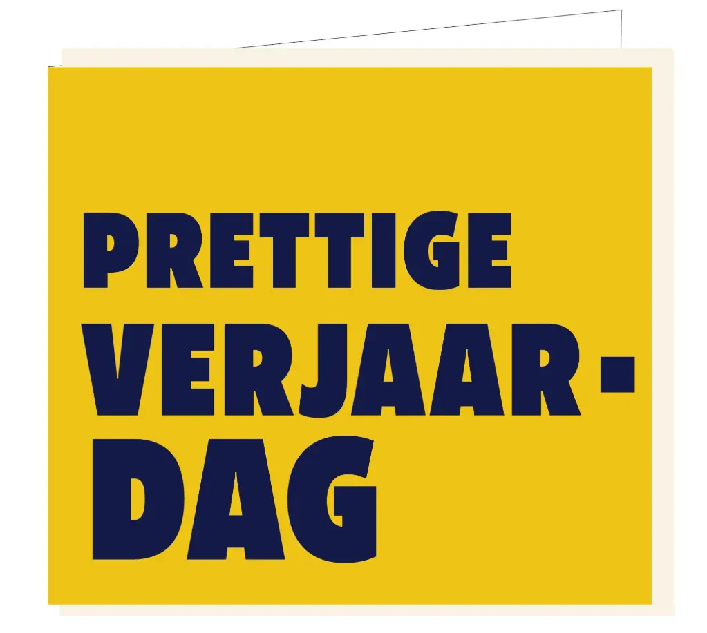 Prettige verjaardag