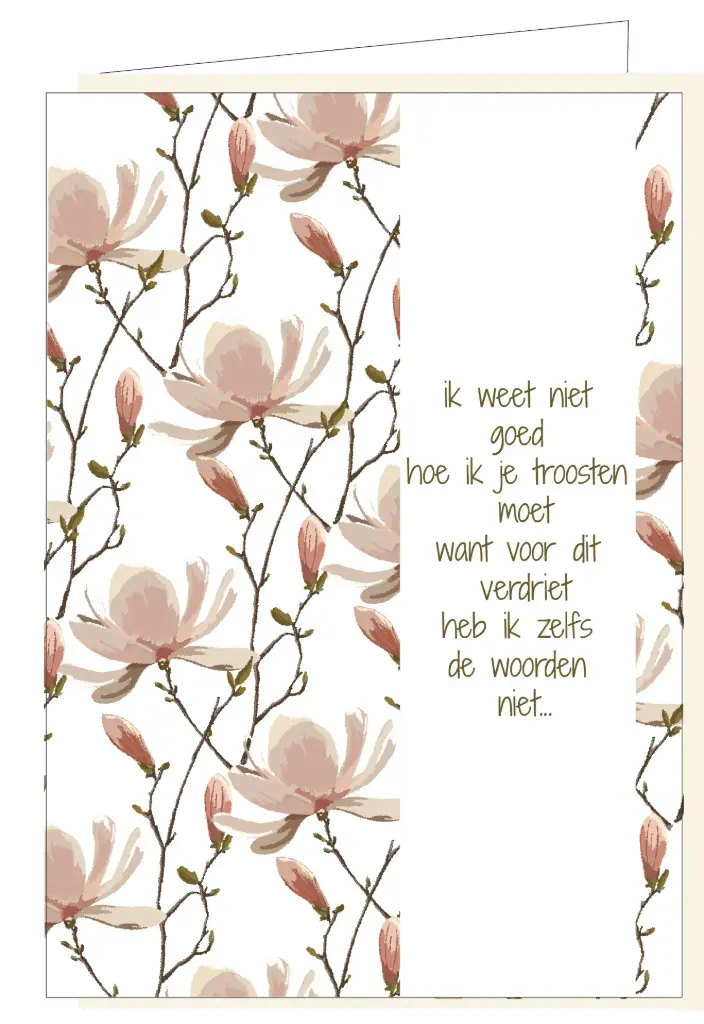Ik weet niet goed hoe ik je troosten moet...