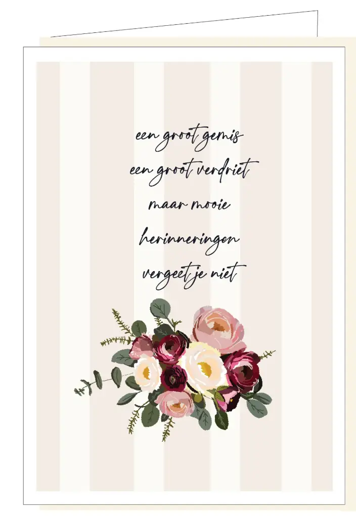 Een groot gemis, een groot verdriet... 