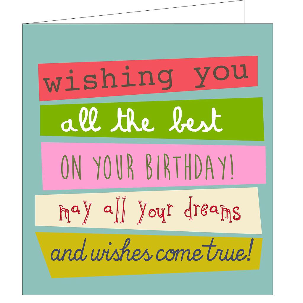 Wishing you all the best on your birthday !