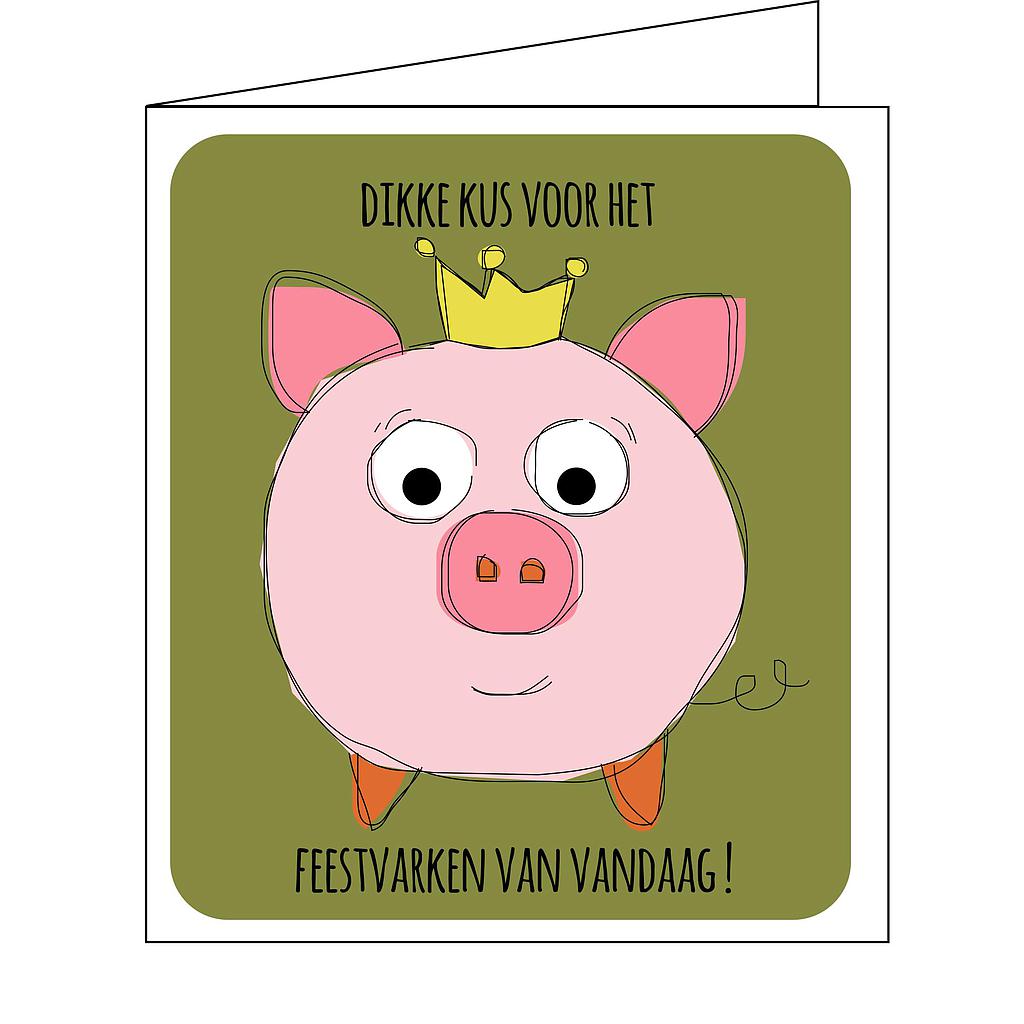 Dikke kus voor het feestvarken van vandaag 