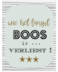 Wie het langst boos is … verliest 