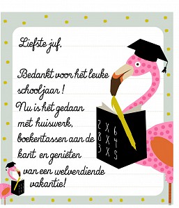 Liefste juf …. Dank je wel