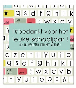 Bedankt voor het leuke schooljaar